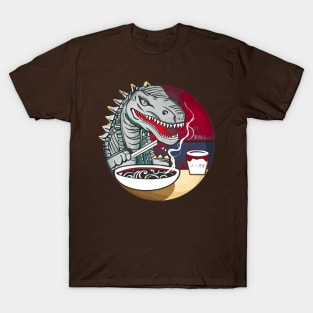 Ramen noodles loving dinosaur T-Shirt